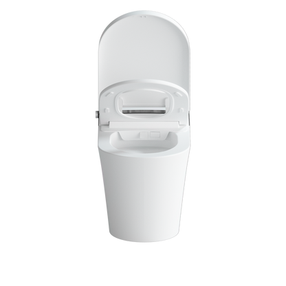 Multifunction U-Shaped Smart Toilet Automatic Flush with Remote Control/Foot Sensor/Night Light