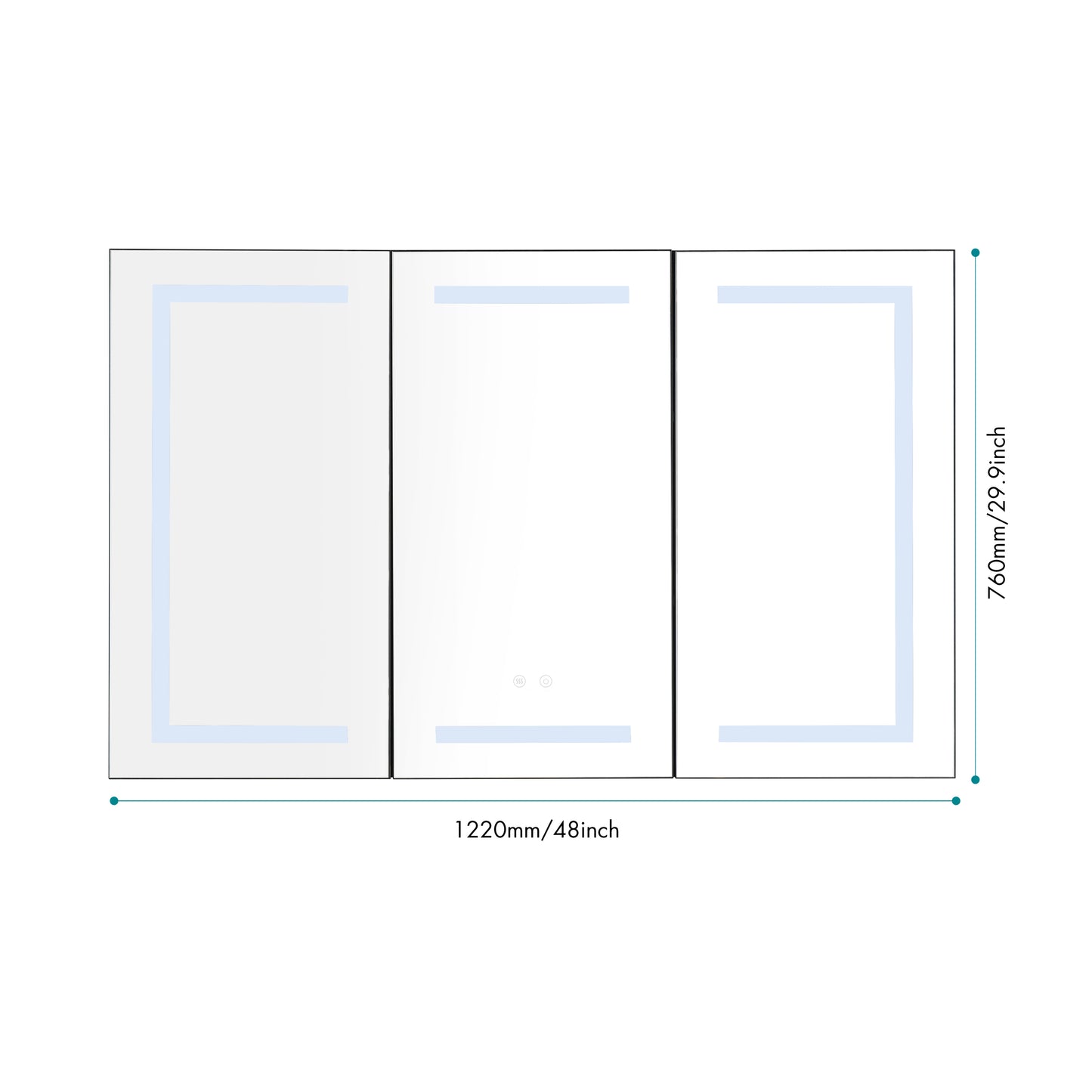 LTL needs to consult the warehouse addressLED Mirror Medicine Cabinet with Lights, Dimmer, Defogger, Clock, Temp Display,  and USB (48”W x 30”H x 5.59”D)