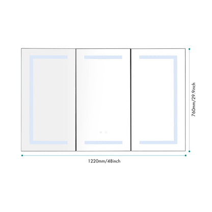 LTL needs to consult the warehouse addressLED Mirror Medicine Cabinet with Lights, Dimmer, Defogger, Clock, Temp Display,  and USB (48”W x 30”H x 5.59”D)