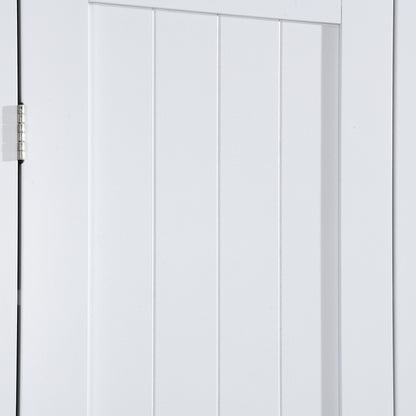 TOPMAX Freestanding Tall Kitchen Pantry, 72.4" Minimalist Kitchen Storage Cabinet Organizer with 4 Doors and Adjustable Shelves, White