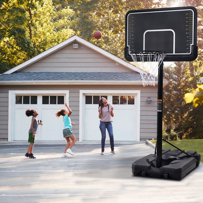 Portable Basketball Hoop & Goal with Vertical Jump Measurement, Outdoor Basketball System with 6.6-10ft Height Adjustment for Youth, Adults