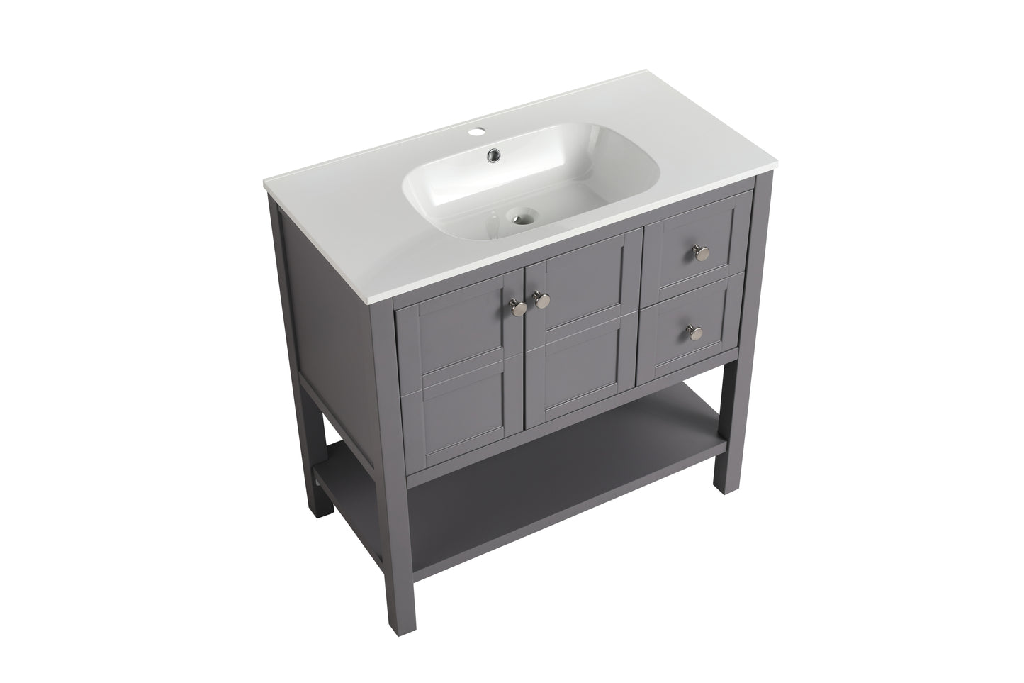 Bathroom Vanity With Soft Close Drawers and Gel Basin,36x18