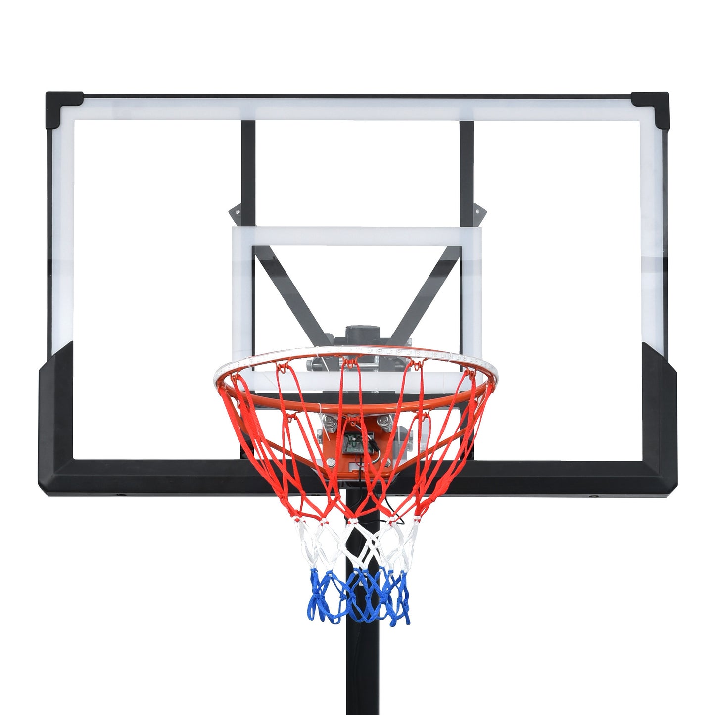 Portable Basketball Hoop Basketball System 8-10ft Height Adjustment for Youth Adults LED Basketball Hoop Lights, Colorful lights, Waterproof，Super Bright to Play at Night Outdoors,Good Gift for Kids