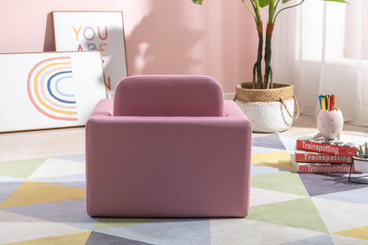 Beautiful Pink Color 1pc Convertible Armchair/Table for Kids