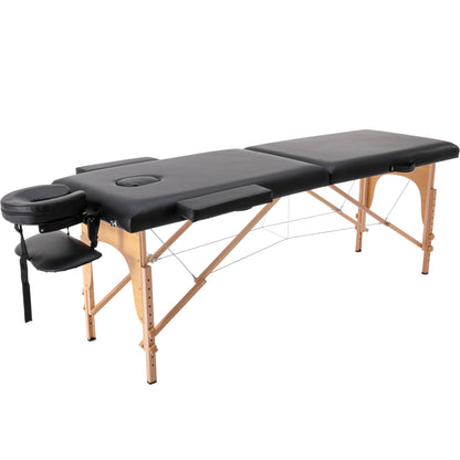 DongHeng Massage Table Portable Massage Bed Lash Bed Facial Table Reiki Table SPA Beds for Esthetician Portable Height Adjustable Carrying Bag & Accessories 2 Section Shop & Home Black