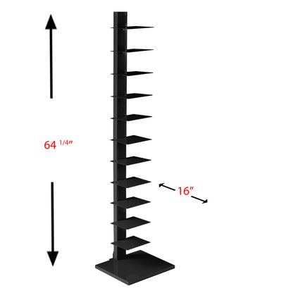 Stewartby Spine Tower Shelf - Black