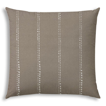 DRIZZLE Taupe Jumbo Indoor/Outdoor - Zippered Pillow Cover