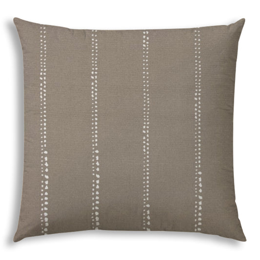 DRIZZLE Taupe Jumbo Indoor/Outdoor - Zippered Pillow Cover