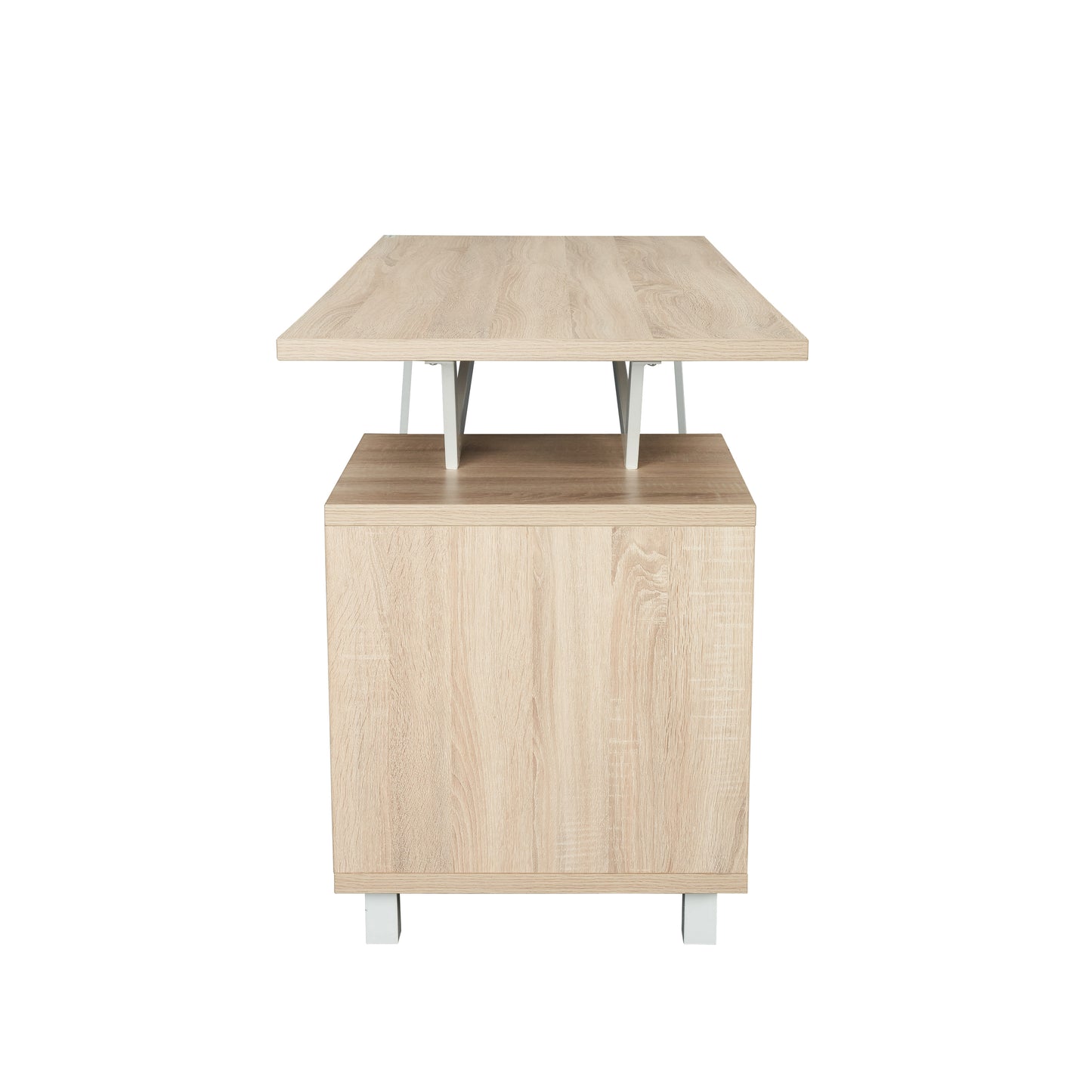 Techni Mobili Modern Design Computer Desk with Storage, Sand