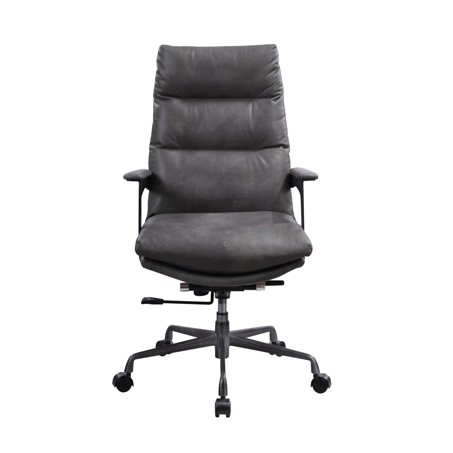 ACME Crursa Office Chair in Gray Top Grain Leather 93170