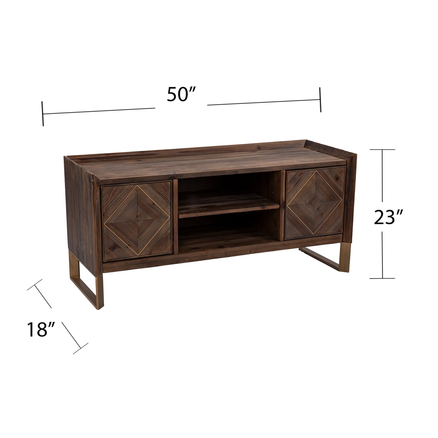 Astorland Reclaimed Solid Wood Media Console