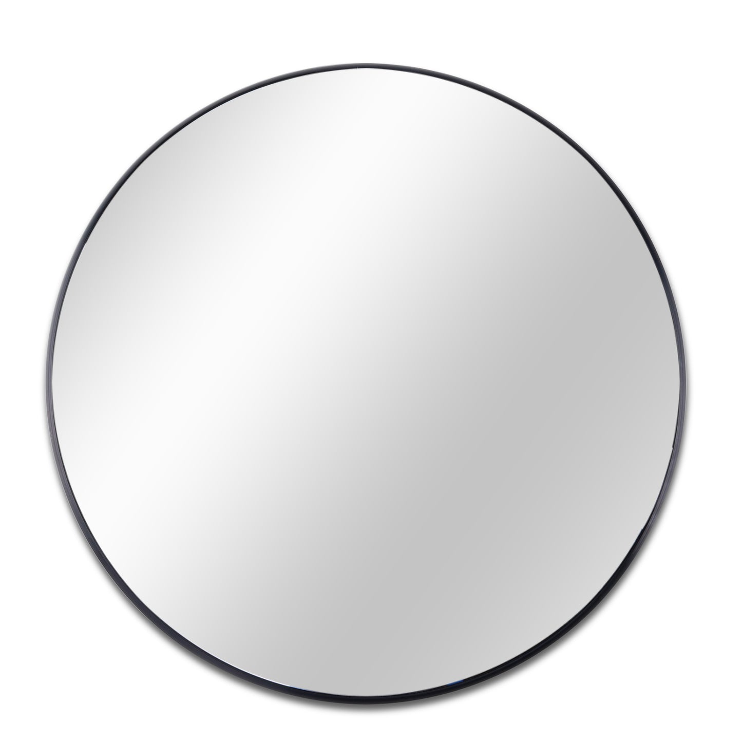 Round Mirror, Circle Mirror 30 Inch, Black Round Wall Mirror Suitable for Bedroom, Living Room, Bathroom, Entryway Wall Decor and More, Brushed Aluminum Frame Large Circle Mirrors for Wall