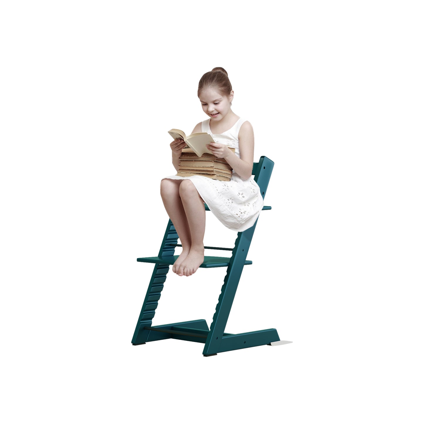 Adjustable solid wood beech environmental protection baby dining chair baby multi-functional solid wood learning bench