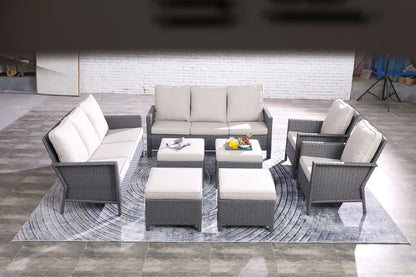 outdoor wicker sectional sofa set 1S+1S+3S+3S00