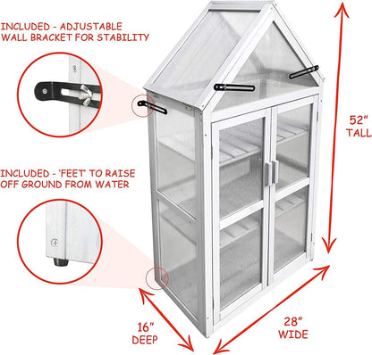 Mini Greenhouse Kit - Outdoor Plant Stand, Small Green House, Plant Stand Indoor, Green Houses for Outside, Indoor Garden & Patio Accessories Indoor Greenhouse, Tiered Plant Stand