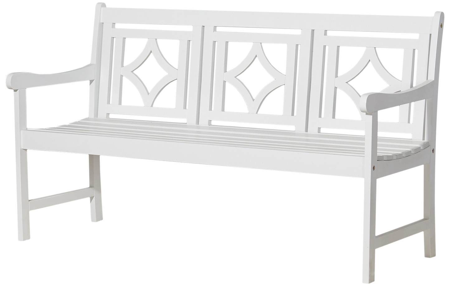 Bradley Outdoor Patio Diamond 5-foot Bench