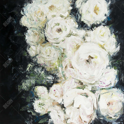 Garden roses - 08x08 Print on canvas