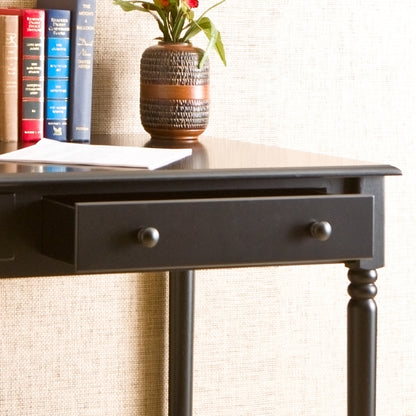 Writing 2-Drawer Desk – Satin Black