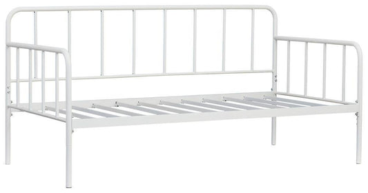 Ashley Trentlore White Contemporary Twin Metal Day Bed with Platform B076-280