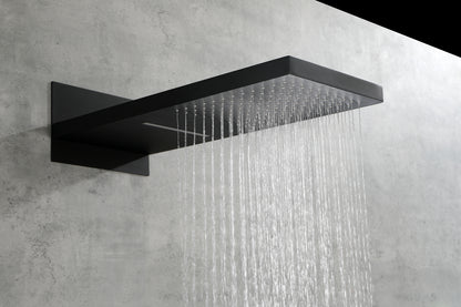 Shower System,Waterfall Rainfall Shower Head with Handheld, Shower Faucet Set for Bathroom Wall Mounted