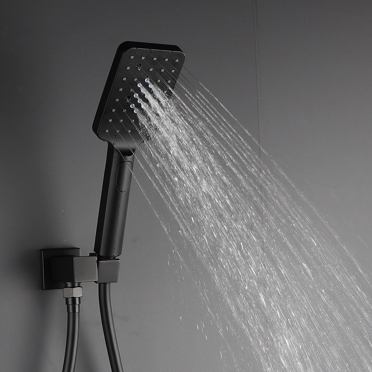 Shower Faucet Set System Ceiling Shower Faucets Sets Complet with Rough-in Valve, 10 Inches High Pressure Rain Shower Head and Handheld