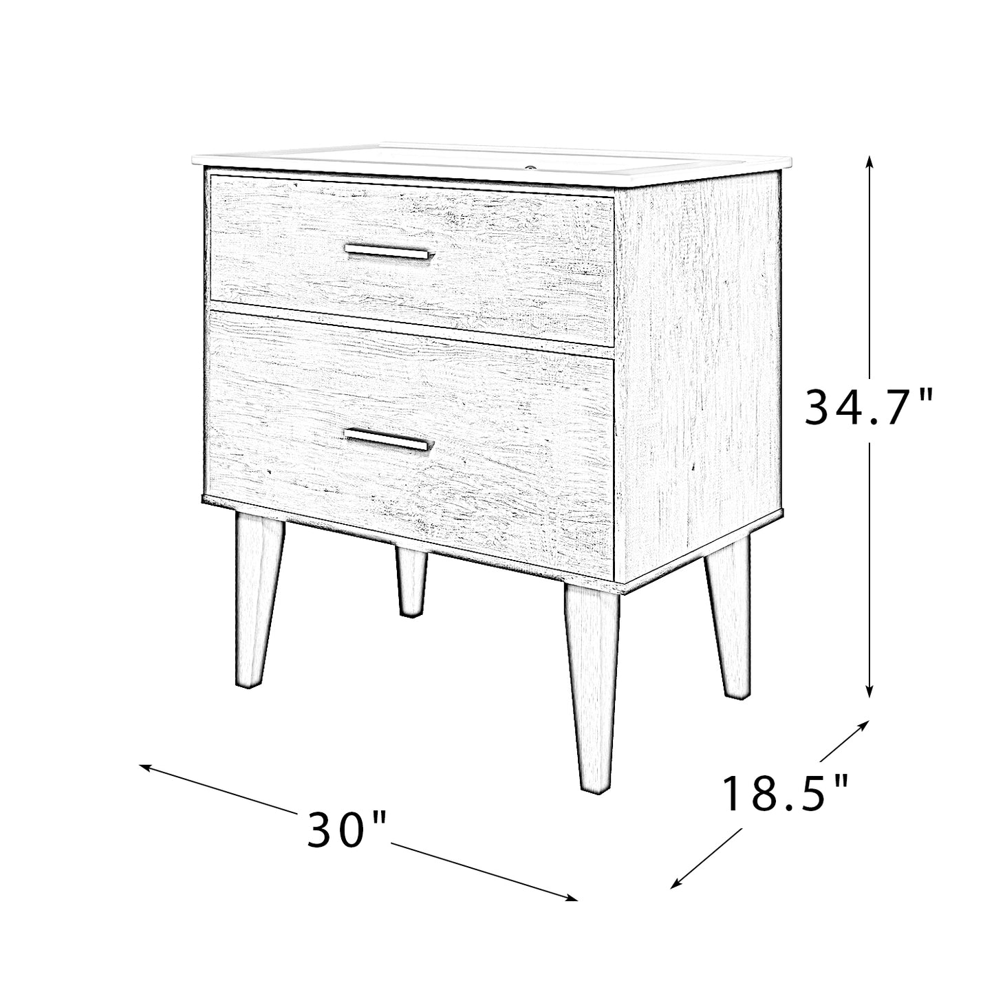 Argolis 30" Single Bathroom Vanity Set