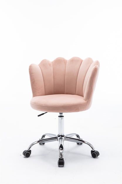 COOLMORE   Swivel Shell Chair for Living Room/Bed Room, Modern Leisure office Chair  Pink