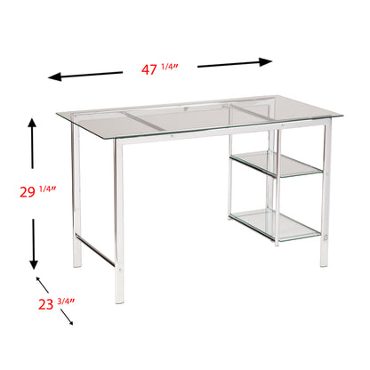 Oslo Chrome/Glass Desk