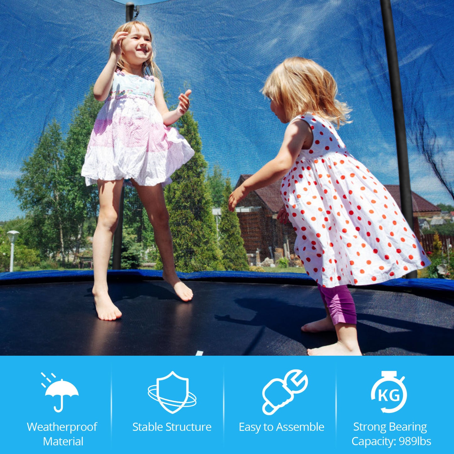 10FT TRAMPOLINE with L-zipper-TX