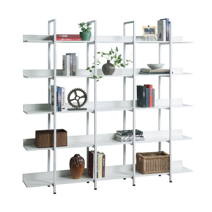 [VIDEO] 5 Tier Bookcase Home Office Open Bookshelf, Vintage Industrial Style Shelf with Metal Frame, MDF Board