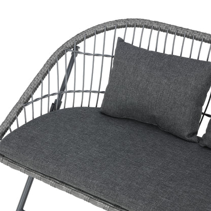 Patio wicker indoor outdoor sectional sofa set for patio porch garden