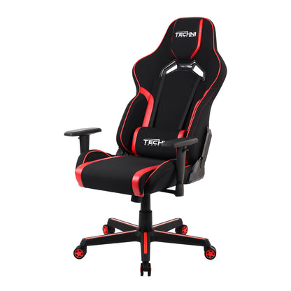 Techni Sport TSF-71 Fabric and PU Office-PC Gaming Chair,Red