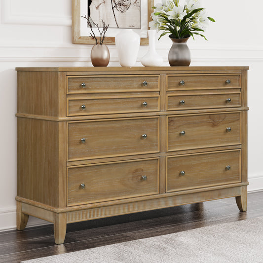 Hazel 6 Drawers Dresser Solid Wood