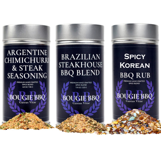 Deluxe Steak & Beef BBQ Seasonings Collection - 3 Pack by Gustus Vitae