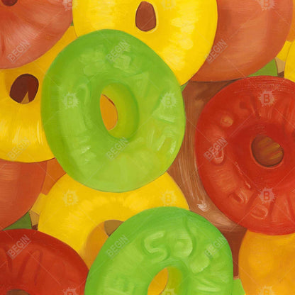 Colorful jujubes - 08x08 Print on canvas