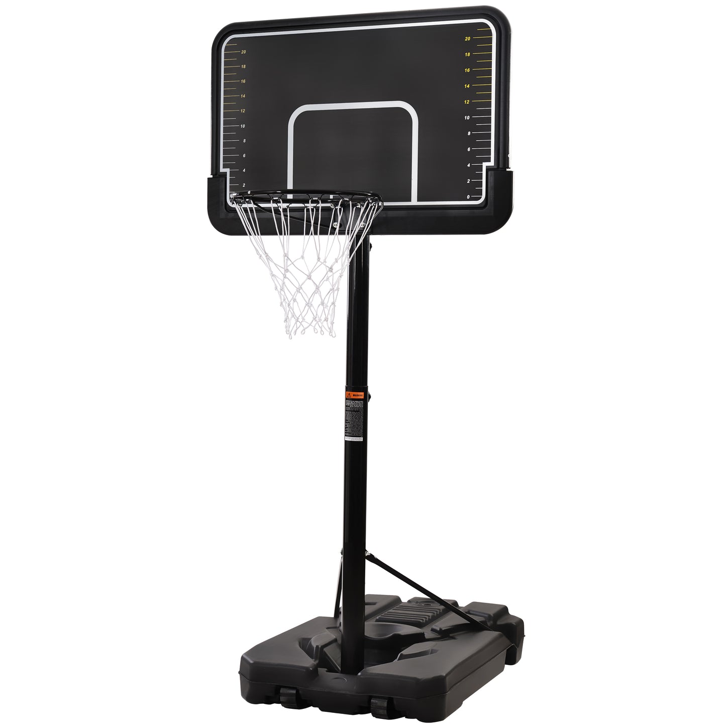 Portable Basketball Hoop & Goal with Vertical Jump Measurement, Outdoor Basketball System with 6.6-10ft Height Adjustment for Youth, Adults