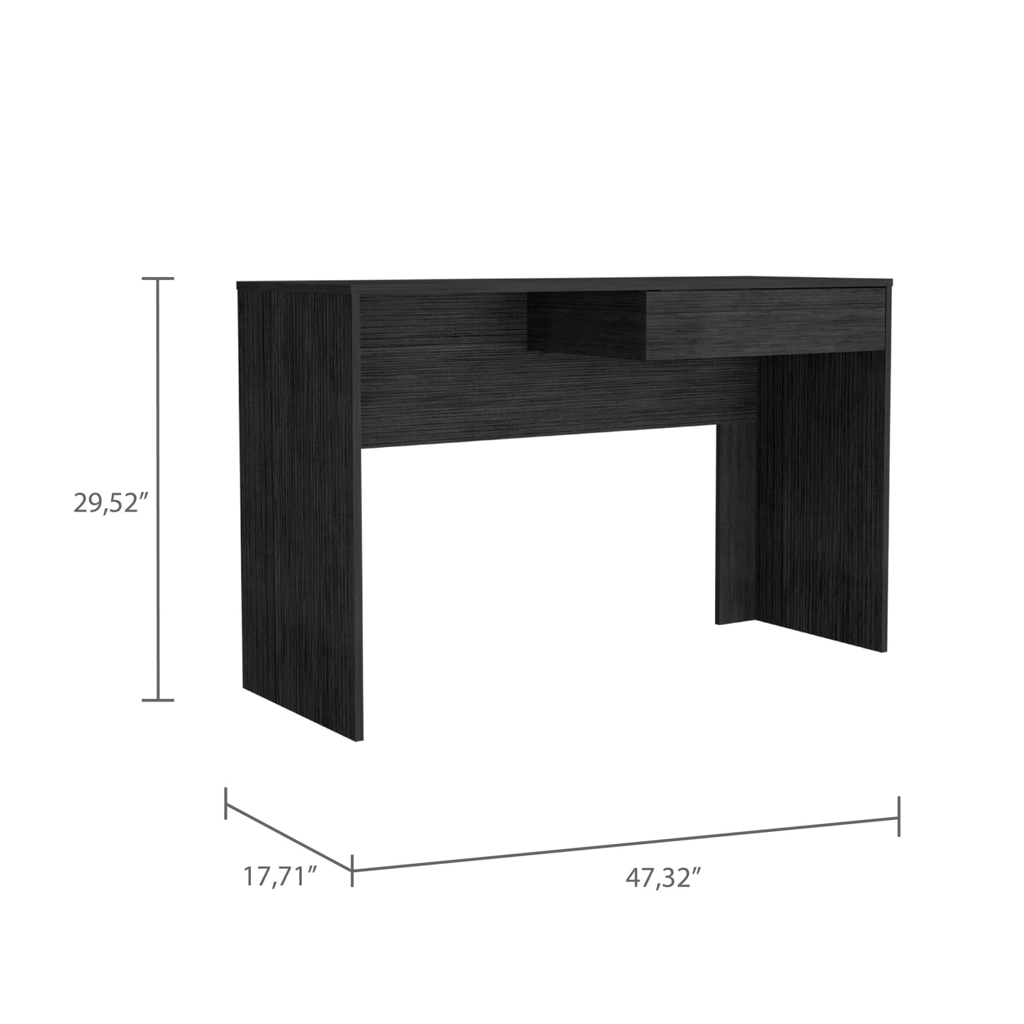 Meridian 1-Drawer Computer Desk Smokey Oak