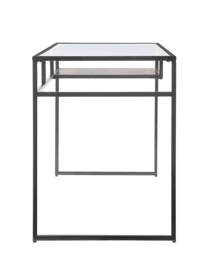 ACME Yasin Desk, Gray & Glass 92588