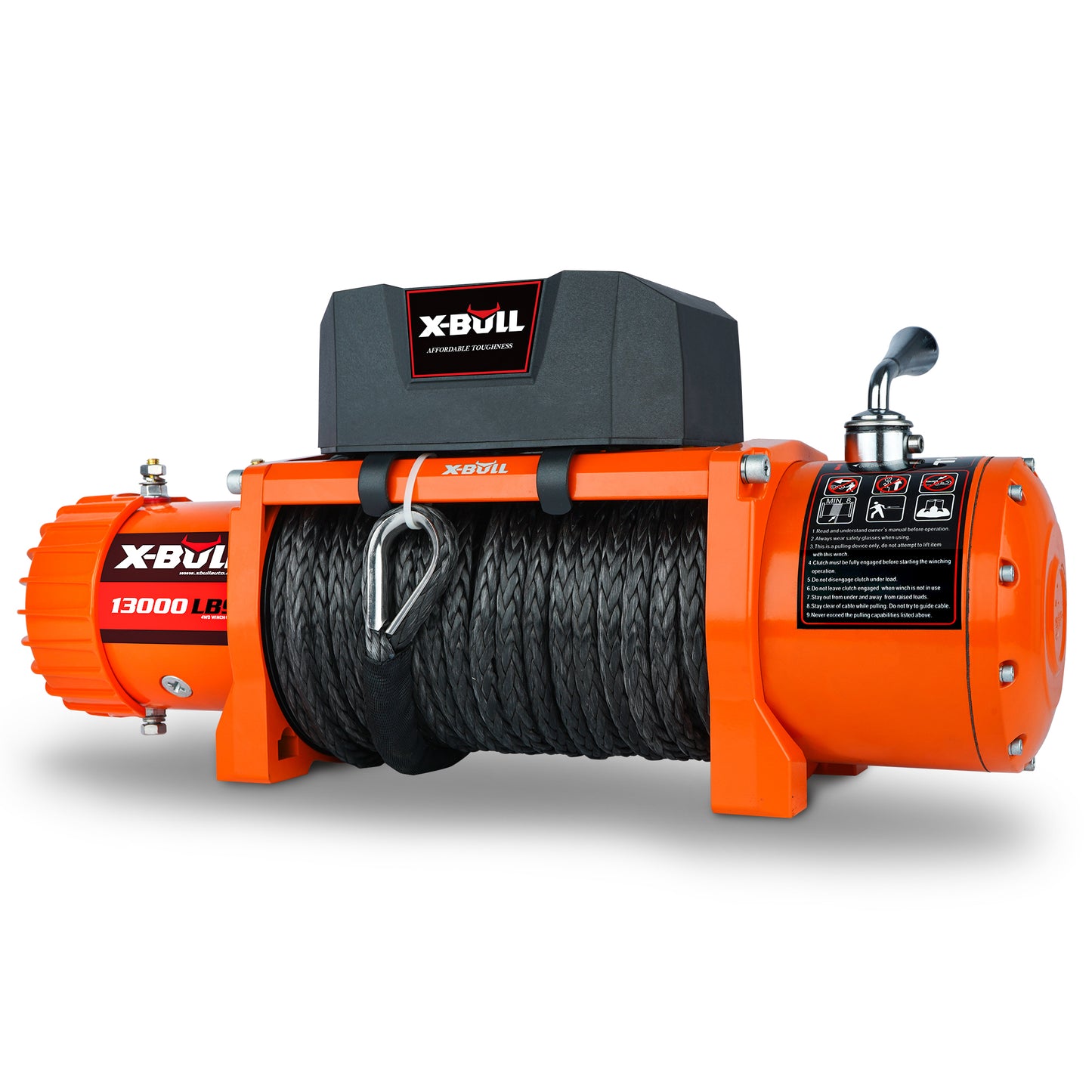 X-BULL Electric Winch 13000 LBS 12V Synthetic Rope Upgraded Version