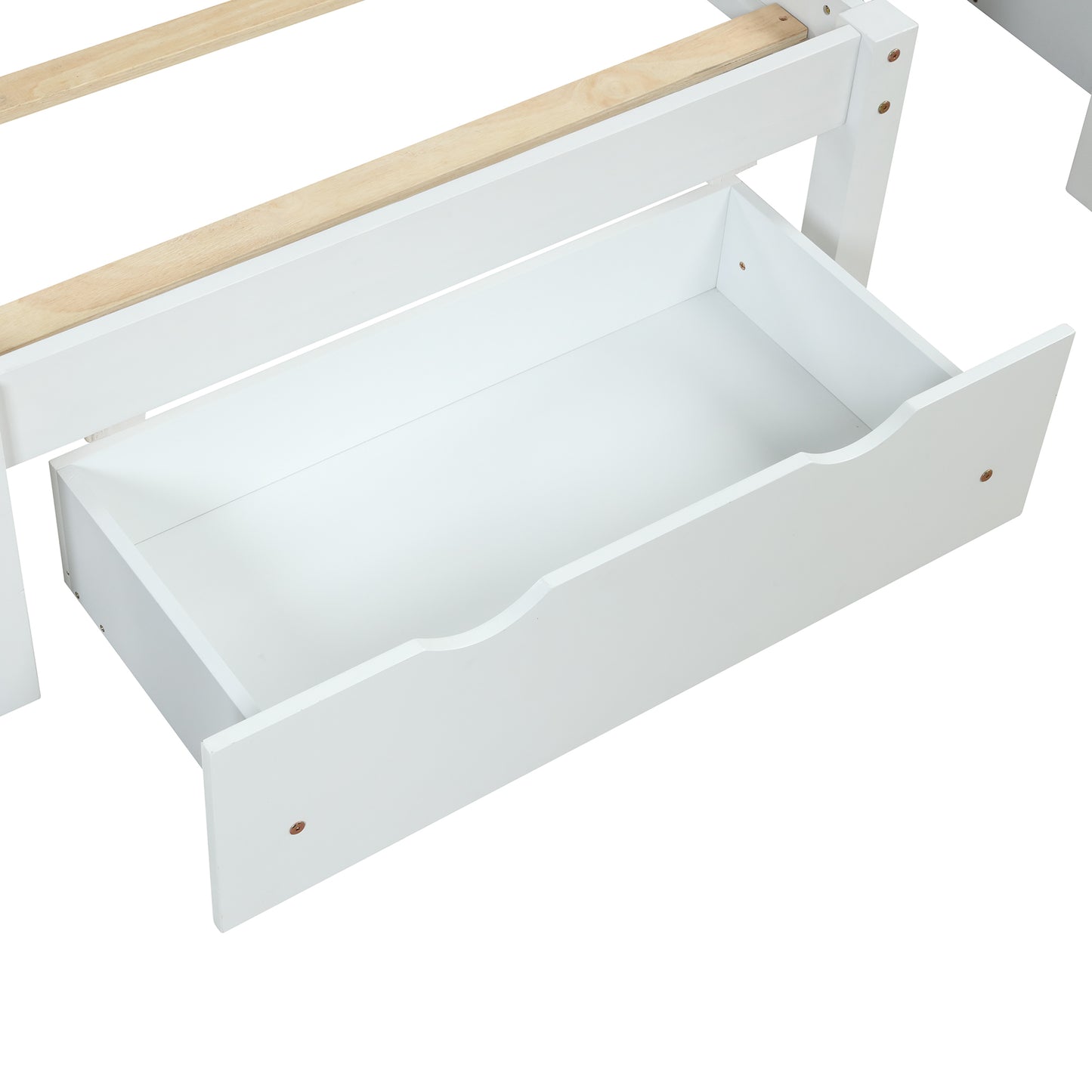 Solid Wood Full over  Twin & Twin Bunk Bed with 3 Storage Drawers, White (96.8”x79”x68.3”)