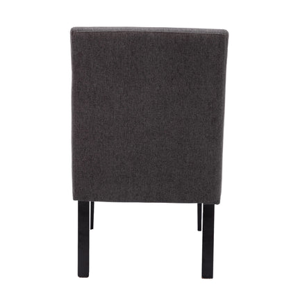 Hengming Living Room Chairs Armless Accent Chairs Set of 2 Side Chairs fabric Sofa Chair Modern  Sitting Chair Slipper Chair for Bedroom Reading Gray.