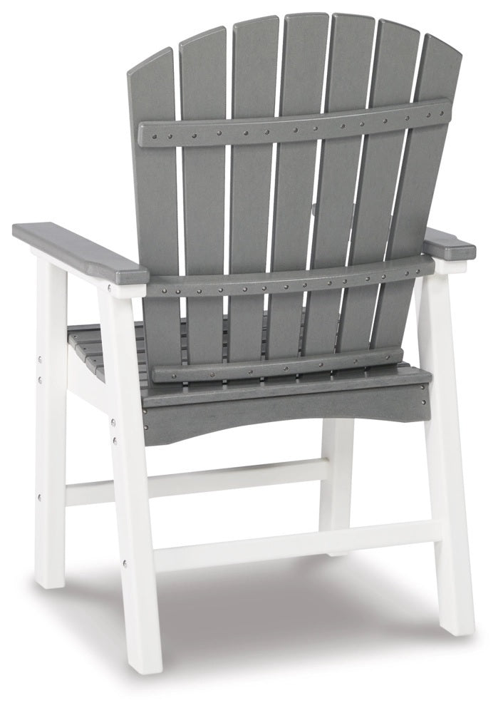 Ashley Transville Gray/White Casual Outdoor Dining Arm Chair (Set of 2) P210-601A