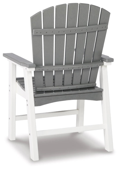 Ashley Transville Gray/White Casual Outdoor Dining Arm Chair (Set of 2) P210-601A