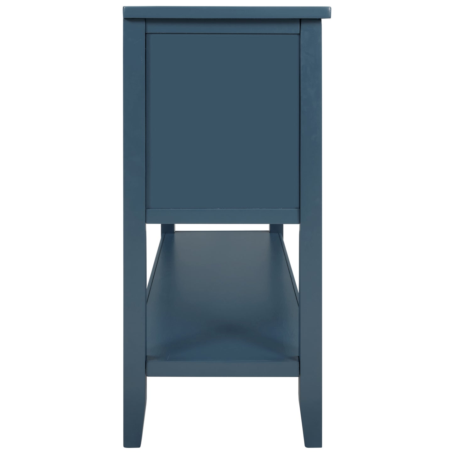 TREXM  Cambridge Series Buffet Sideboard Console Table with Bottom Shelf (Light Navy)