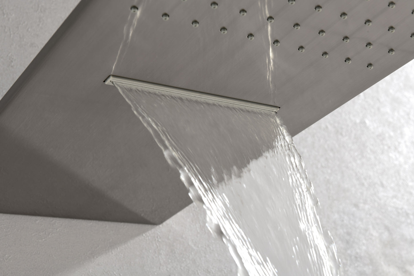 Wall Mounted Waterfall Rain Shower System With 3 Body Sprays & Handheld Shower