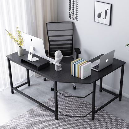 L-shaped Computer Desk, Black