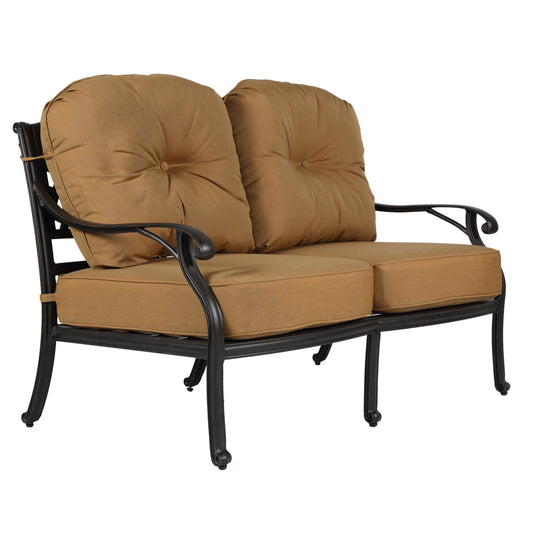 High back loveseat with cushion