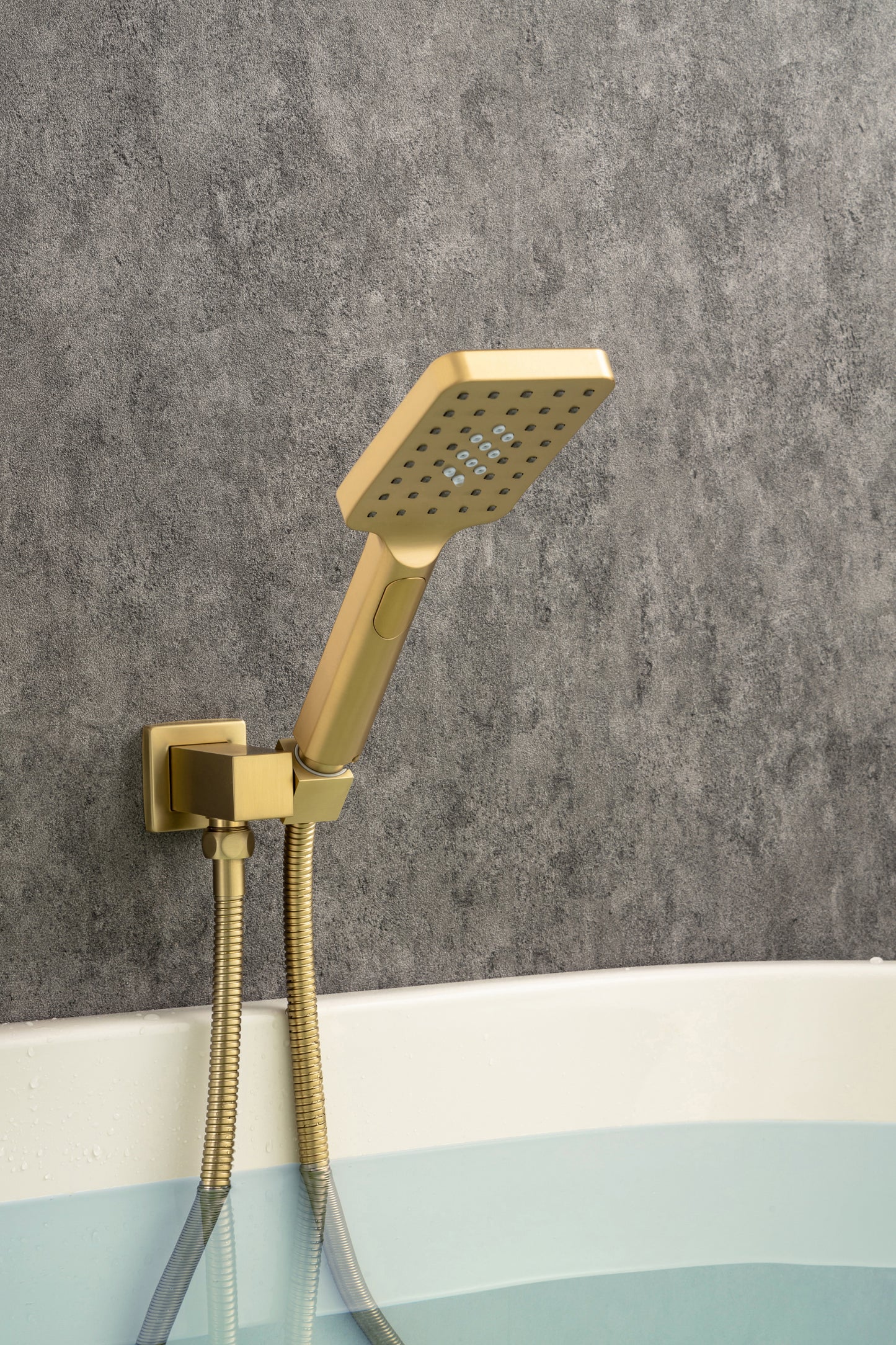 Waterfall Tub Faucet Wall Mount Roman Tub Filler Chrome Single Handle Brass Bathroom Bathtub Faucet with Hand Shower