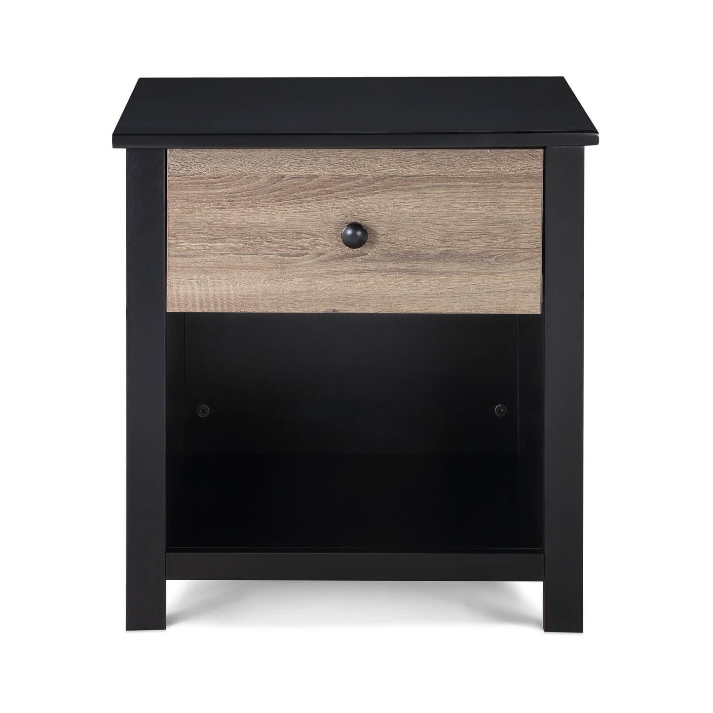 Connelly Nightstand Black/Vintage Walnut