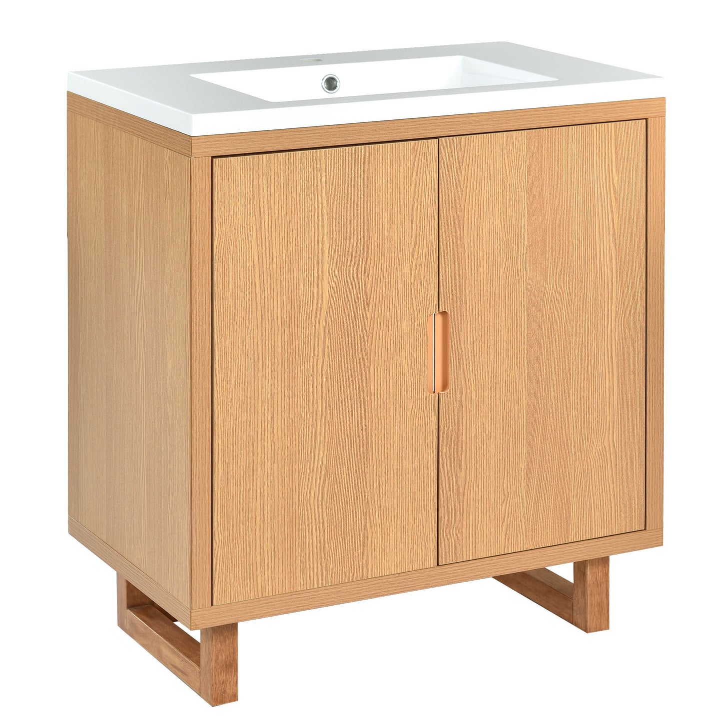 30" Bathroom vanity Set with Sink，Combo Cabinet ，Bathroom Storage Cabinet,Solid Wood Frame